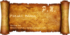 Pataki Médea névjegykártya